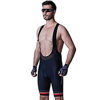 SANTIC Cycling Padded Shorts Men\'s Bike Bib Shorts Padded Shorts/Chamois Breathable 3D Pad Softness Elastane Chinlon SolidCycling/Bike