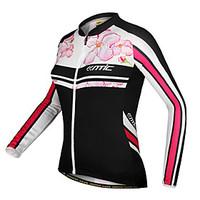 SANTIC-Women\'s Cycling Jersey / Jacket Long Sleeve 100% Polyester Floral Pattern