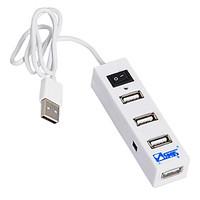 sanbao sh 401r 4 port usb20 hub high speed with switch 60cm cable