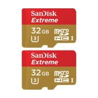 Sandisk Extreme microSDHC UHS-I U3 V30 - 32GB Twinpack (SDSQXVF-032G-GN6AT)
