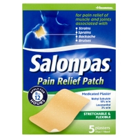 Salonpas Pain Relief Patch - 5 x Plasters 7cm x 10cm
