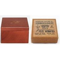 Saponificio Varesino Felce Aromatica Deluxe Hard Shaving Soap 150g Puck and Ash Wood Soap Bowl in Mahogany Stain
