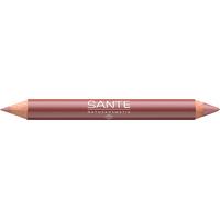 sante lip duo contour gloss nude look