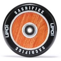 Sacrifice UFO 110mm Scooter Wheel w/Bearings - Black/Woodgrain