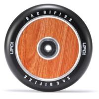 Sacrifice UFO 120mm Scooter Wheel w/Bearings - Black/Woodgrain