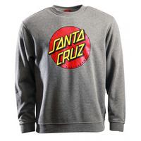 santa cruz classic dot crewneck dark heather