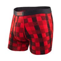 Saxx Vibe Boxers - Red Lumberjack Plaid