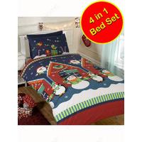 Santa\'s Grotto 4 in 1 Junior Bedding Bundle (Duvet + Pillow +Covers)