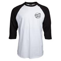 Santa Cruz x Dressen Guadalupe Baseball Longsleeve T-Shirt - Black/White