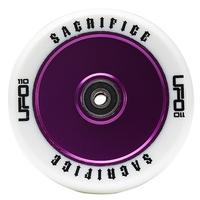 Sacrifice UFO 110mm Scooter Wheel w/Bearings - White/Purple