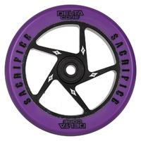 sacrifice delta core 110mm scooter wheel wbearings purpleblack