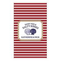 Sandy Toes And Salty Kisses Rectangular Label