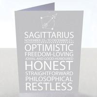 Sagittarius Star Sign Card