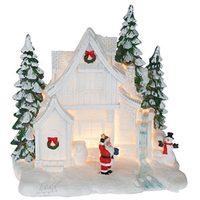 Santa House Light Up Christmas Scene