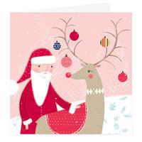 Santa and Rudolph Christmas Card