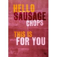 sausage chops valentines card