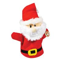 santa plush hand puppet