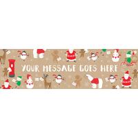 santa and friends personalised party banner