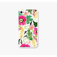 Safflower Greenery Pattern PC Phone Case Back Cover for iPhone4/4S Case