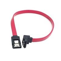 SATA 7pin Extension Cable with Locking Latch and 90 Degree Angled Plug for Hard Disk 0.3M 1FT