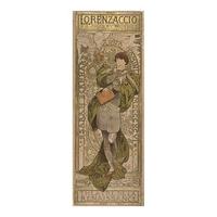 Sarah Bernhardt as Lorenzaccio By Alphonse Mucha