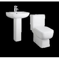 Santoro Full Pedestal Basin and Toilet Suite