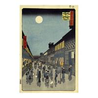 Saruwakamachi at Night By Utagaw...