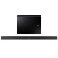 Samsung HWJ550 2.1 channel soundbar with Bluetooth and wireless connectivity in black