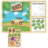 Safari Adventure Party Placemats with Stickers