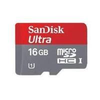 sandisk ultra android 16gb microsdhc class 10 bi coloured card with ad ...