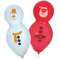 santa amp snowman shaped balloons pack of 100