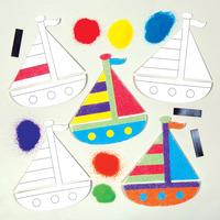 Sailing Boat Sand Art Magnet Kits (Pack of 6)