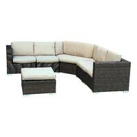 Sandringham Large Modular Corner Set with Coffee Table in Grey with Plum