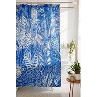 Saskia Pomeroy Plants Shower Curtain, BLUE