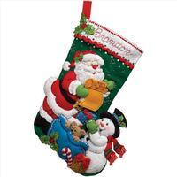 Santa\'s List Stocking Felt Applique Kit 344399