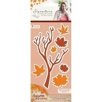 Sara Signature Autumn Morning Metal Die - Scattered Leaves