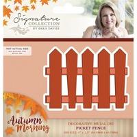 Sara Signature Autumn Morning Metal Die - Picket Fence