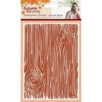 sara signature autumn morning 5x7 embossing folder natural wood