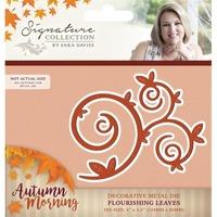 Sara Signature Autumn Morning Metal Die - Flourish Leaves