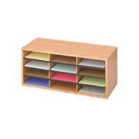 Safco Oak 12 Compartment Literature Organiser 9401MO
