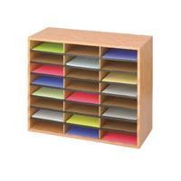 Safco Oak 24 Compartment Literature Organiser 9402MO