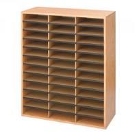 Safco 36 Compartment Literature Organiser Oak 9403MO