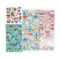 Santa and Penguin Christmas Stickers Waterfall 3 Pack
