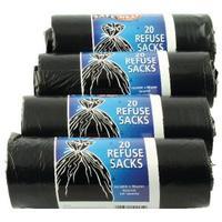 Safewrap Refuse Sack 20 Per Roll Pack of 4 Black 0446