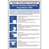 Safety Poster: Manual Handling Regulations - Sign - PVC (400 x 600mm)