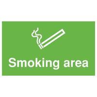 Safety Sign Smoking Area 300x500mm PVC MA04729R