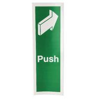 Safety Sign Push 150x50mm Self-Adhesive FX05512S