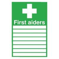 Safety Sign First Aiders 300x200mm PVC FA01926R