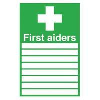 Safety Sign 300x200mm First Aiders Self-Adhesive FA01926S