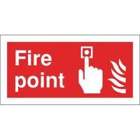 safety sign fire point 100x200mm self adhesive fr07903s